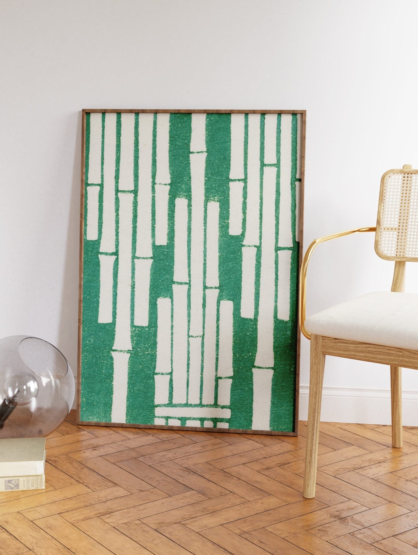 Japanese Green Bamboo Poster, Japanese Print