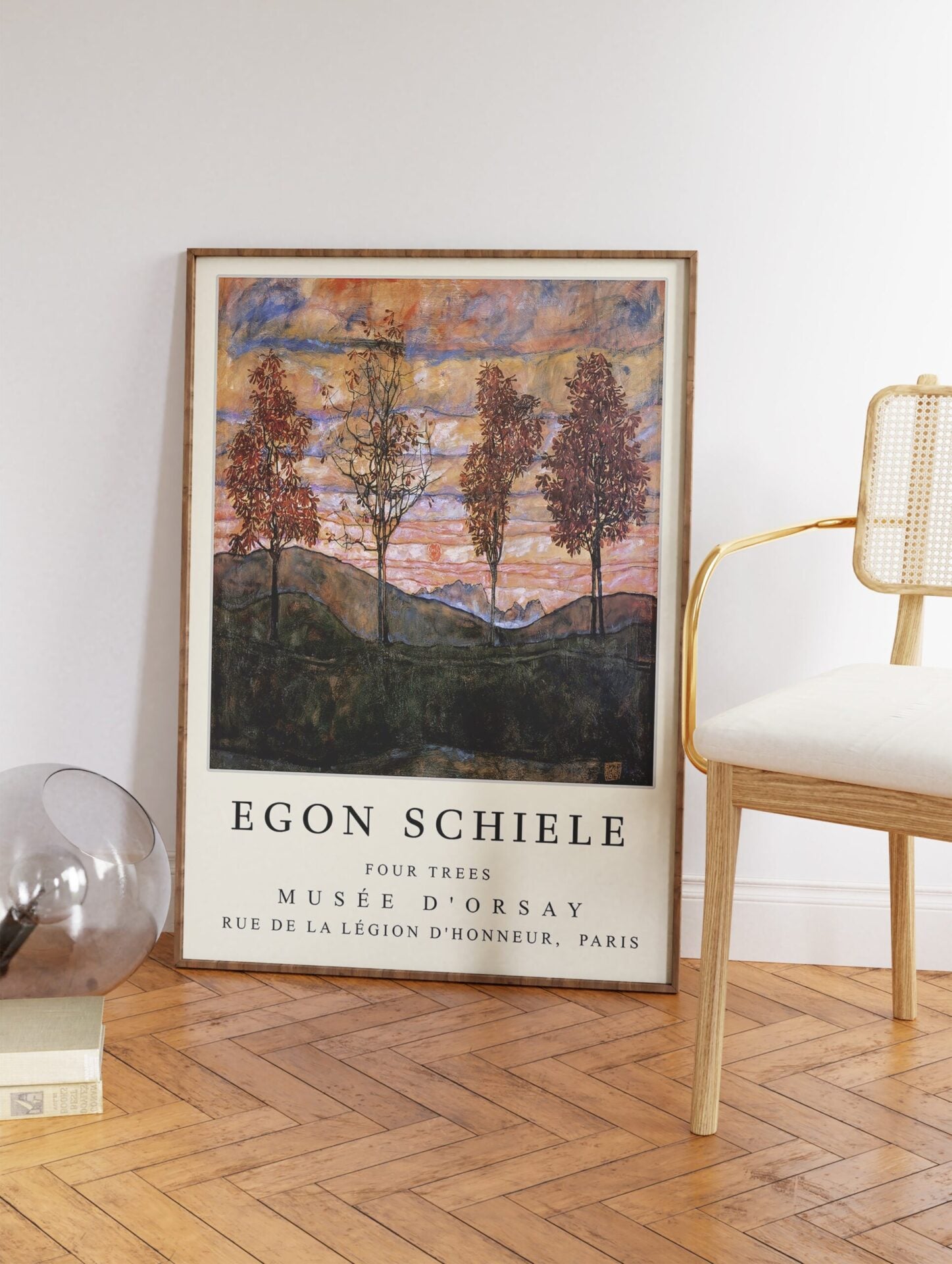 Four Trees Poster by Egon Schiele, Egon Schiele Print