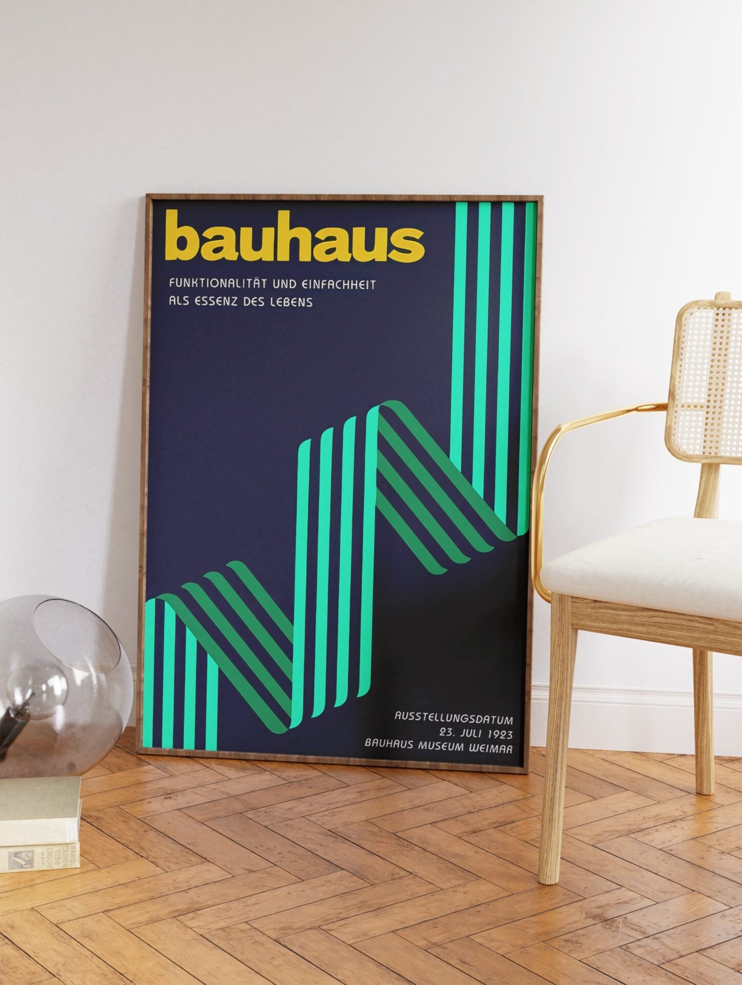 Green Bauhaus Poster, Retro Bauhaus Print