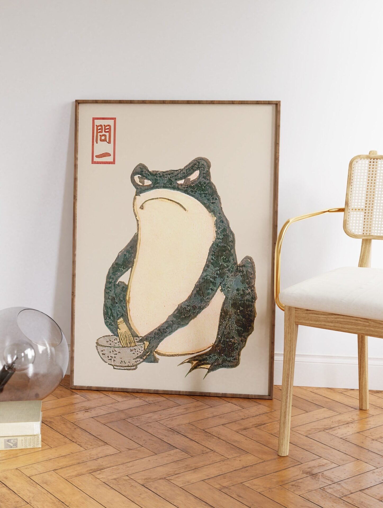 Japanese Frog Poster, Matsumoto Hoji Print