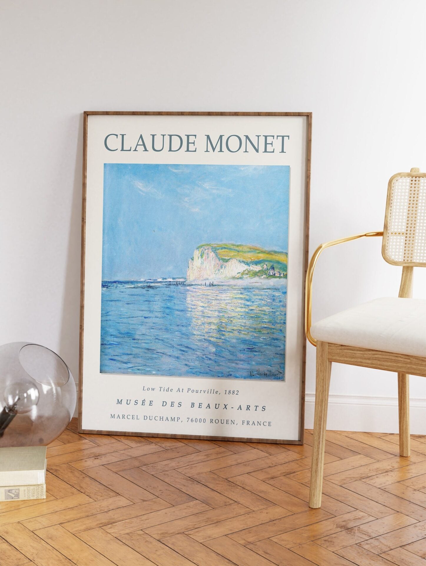 Low Tide At Pourville Poster by Claude Monet, Claude Monet Print