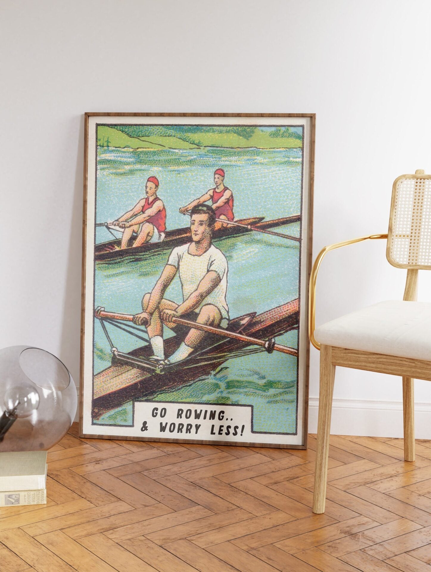 Vintage Rowing Poster, Rowing Print