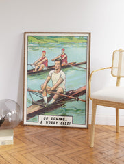 Vintage Rowing Poster, Rowing Print