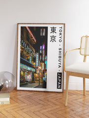 Shibuya Japanese Poster, Japanese Urban Print