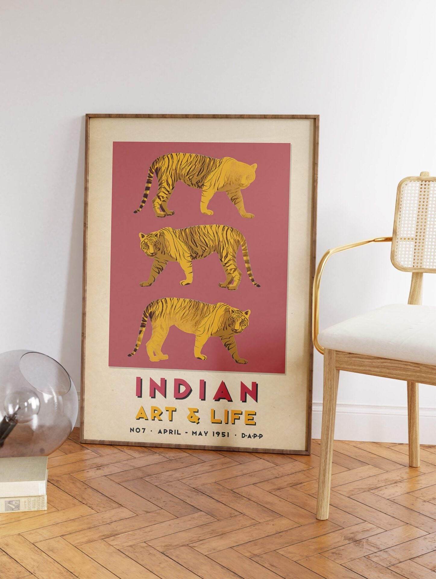 Indian Tiger Poster, Indian Animal Print