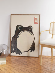 Japanese Frog Poster, Matsumoto Hoji Print