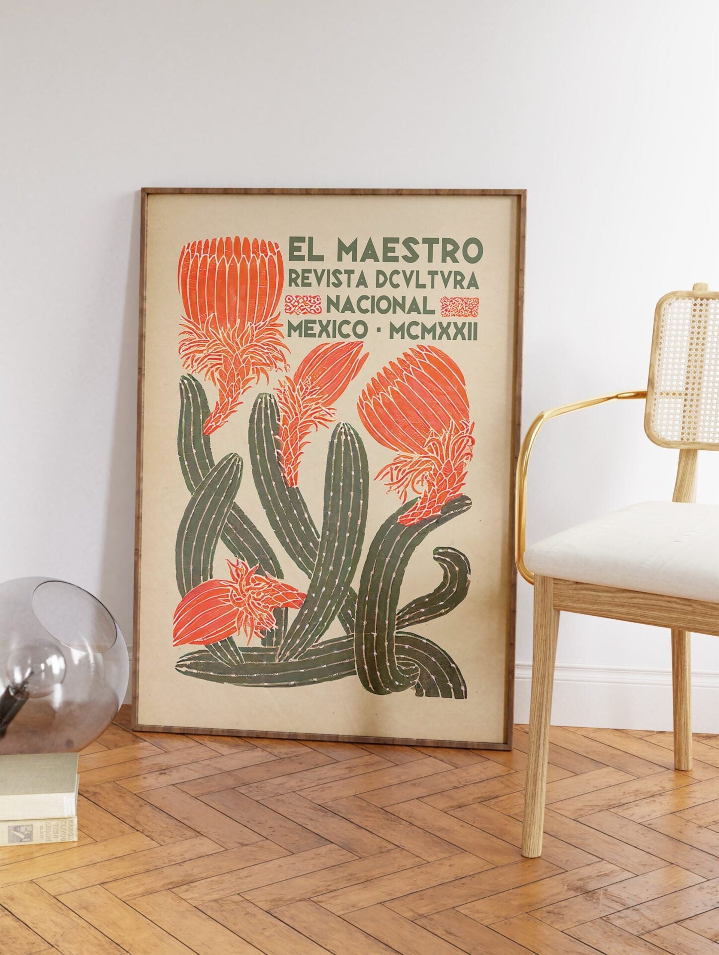 Mexican Cactus Poster, Mexican Print