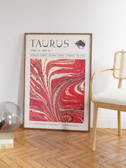 Taurus Zodiac Poster, Taurus Zodiac Star Sign Print