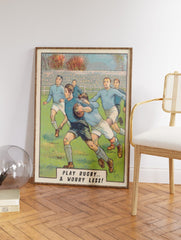 Vintage Rugby Poster, Vintage Rugby Print