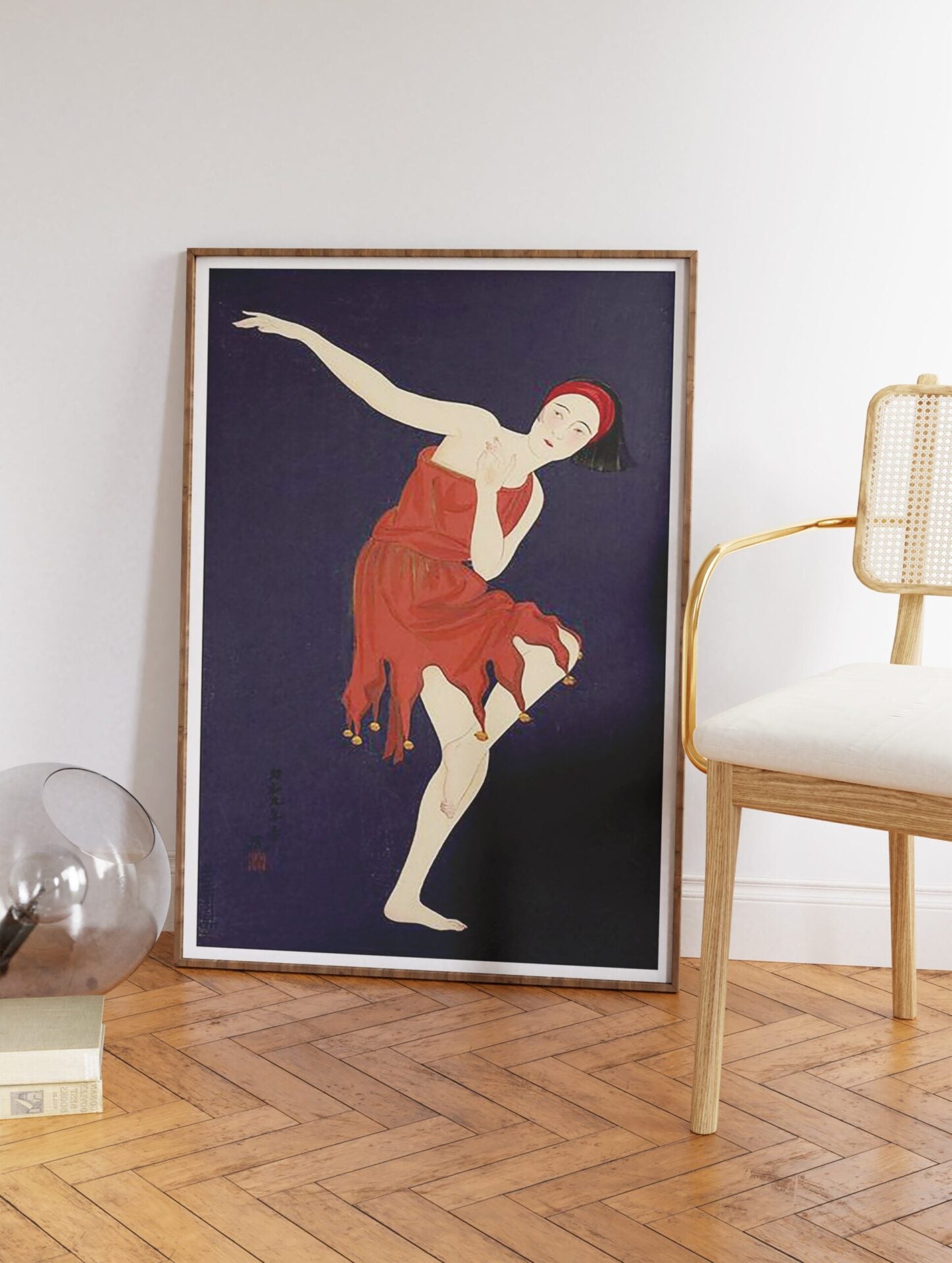 Dancing Poster by Kobayakawa Kiyoshi, Japanese Dancing Print