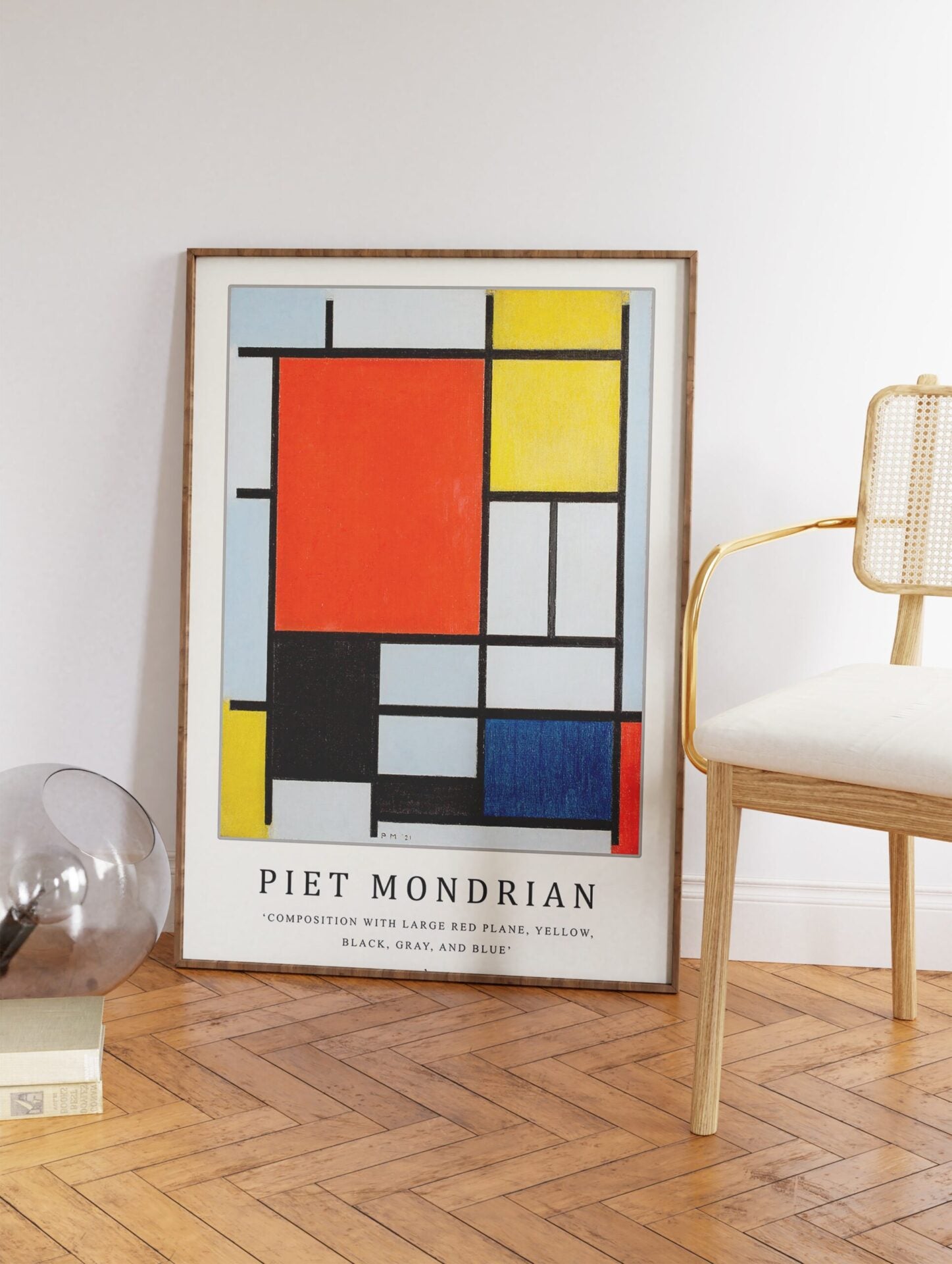 Composition II in Red, Blue, and Yellow Poster by Piet Mondrian, Piet Mondrian Print