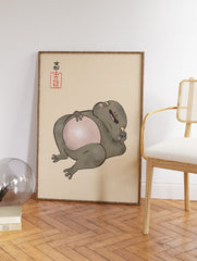 Matsumoto Hoji Japanese Frog Poster, Japanese Frog Print