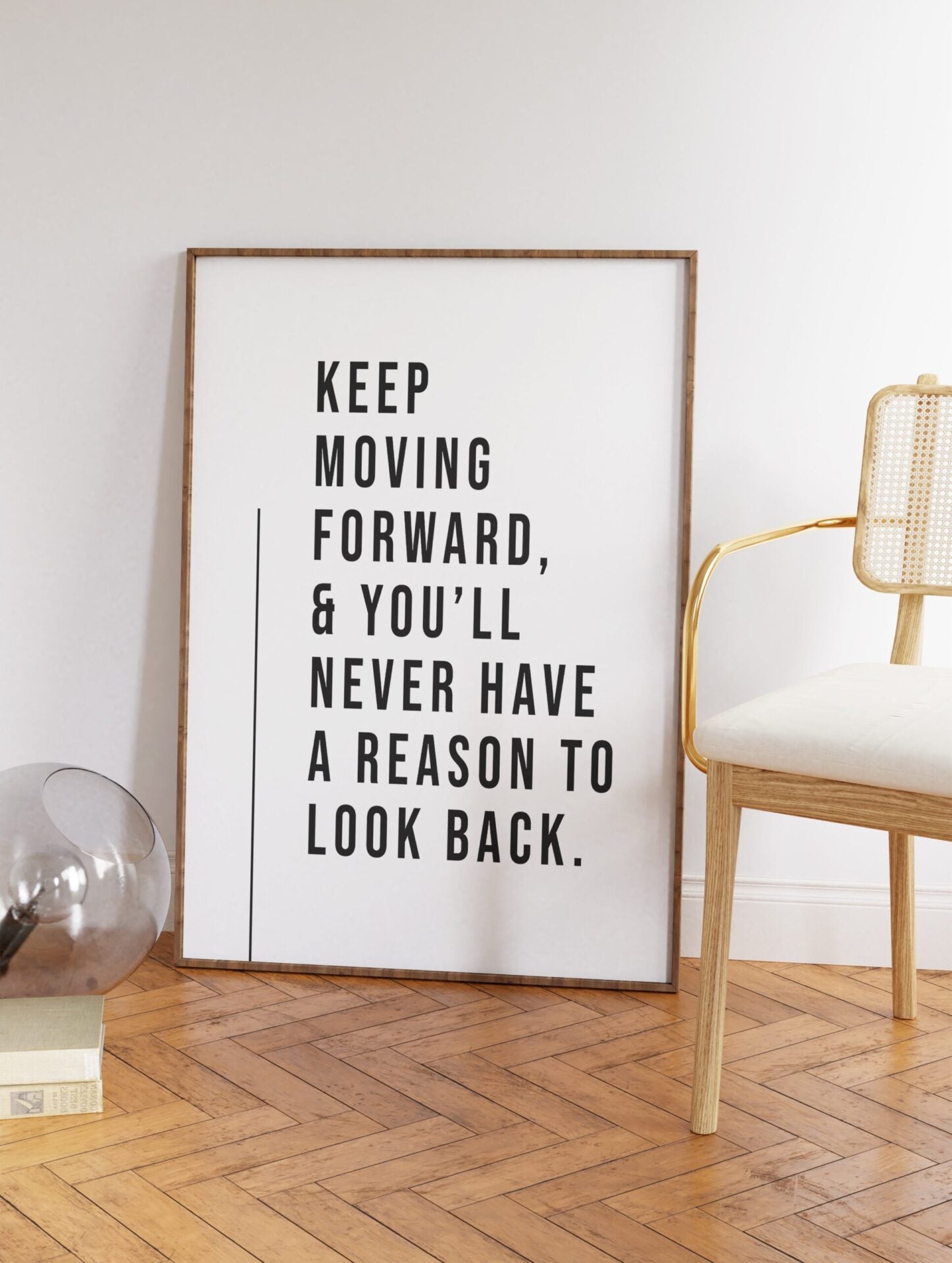 Keep Moving Forward Quote Poster, Motivational Quote Print