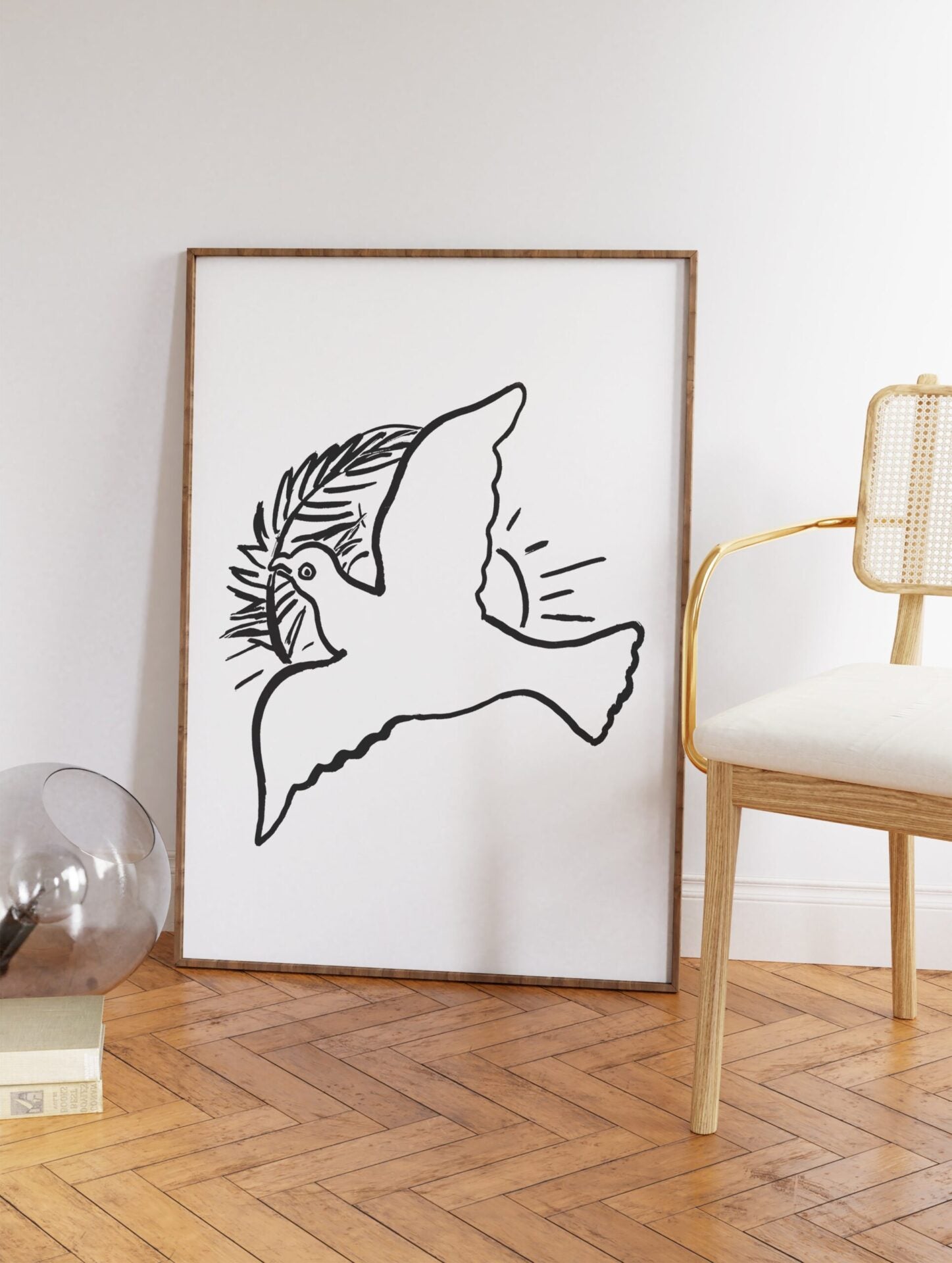 Dove Poster, Minimalist Animal Print