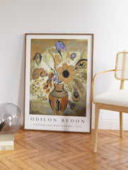 Etruscan Vase With Flowers Poster by Odilon Redon, Odilon Redon Print