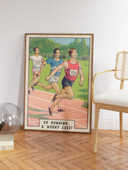 Vintage Running Poster, Running Print