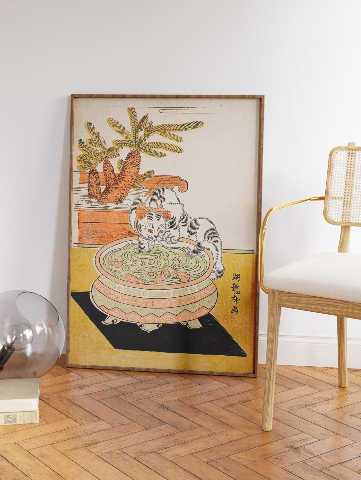 Japanese Cat Poster, Japanese Cat Print