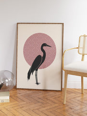 Japanese Crane Poster, Japanese Animal Print