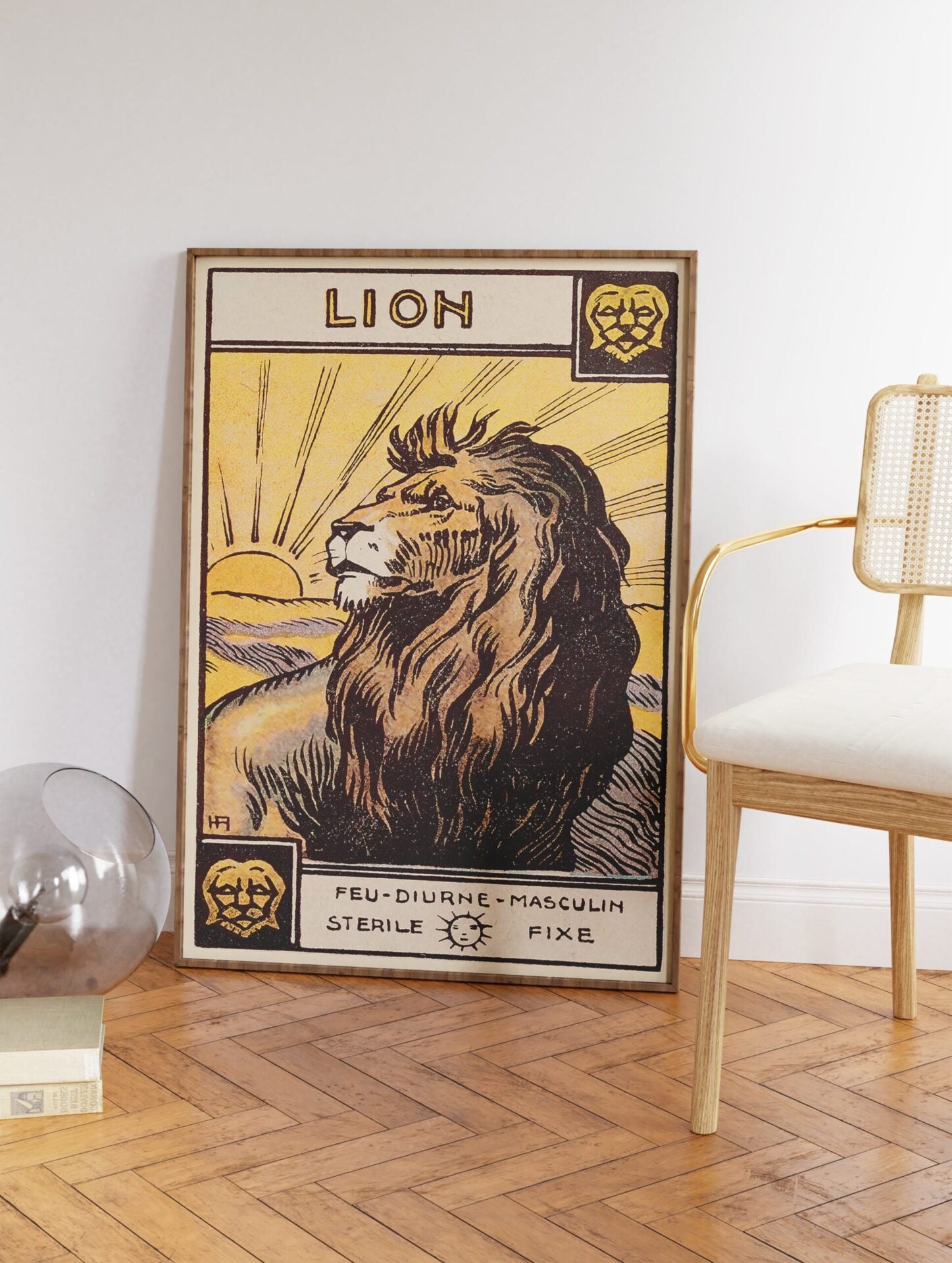 Lion Poster, Lion Tarot Print