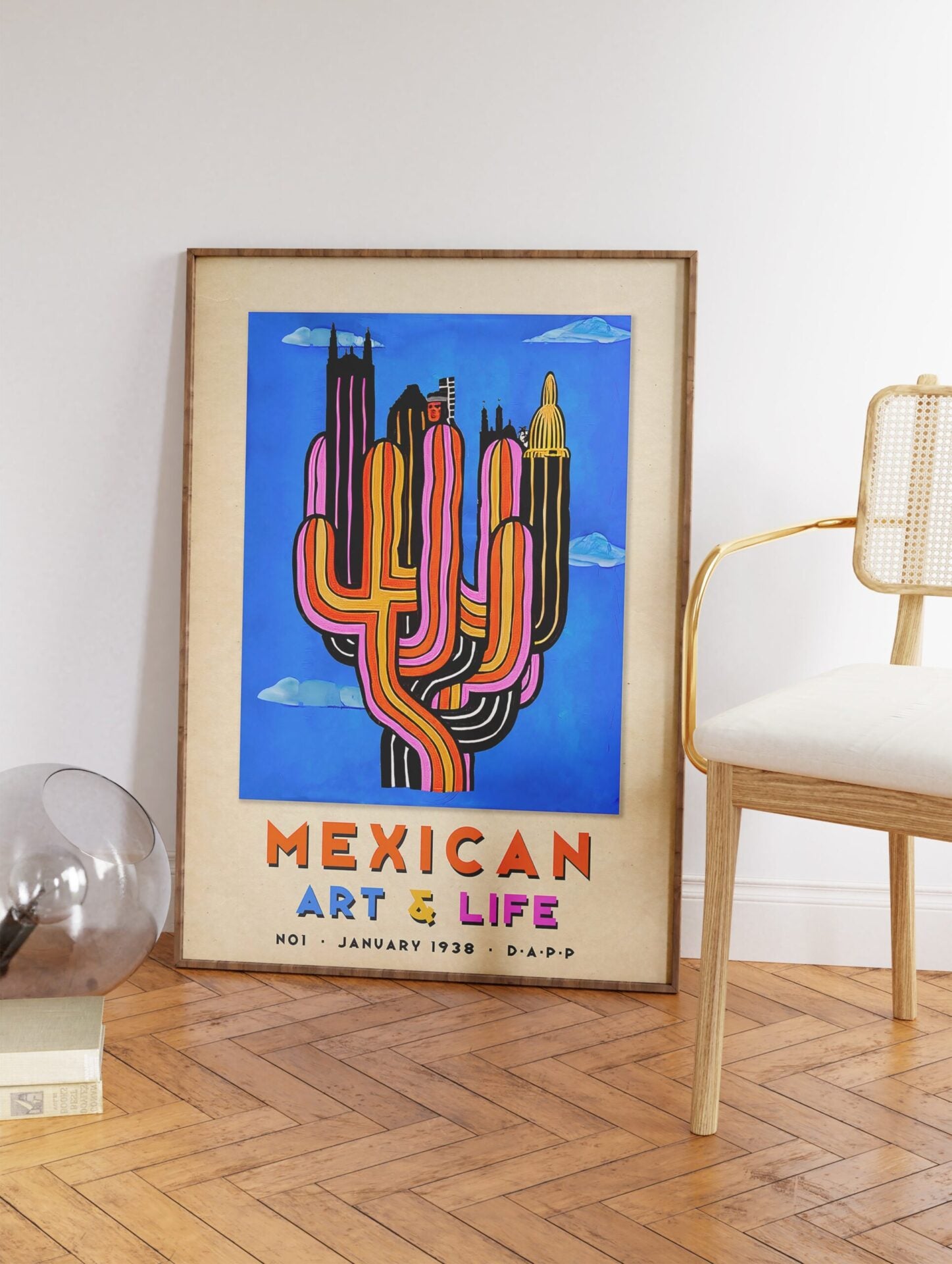 Mexican Cactus Poster, Mexican Cactus Print