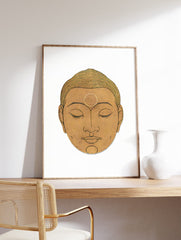 Head of Buddha Poster by Reijer Stolk, Buddhist Print