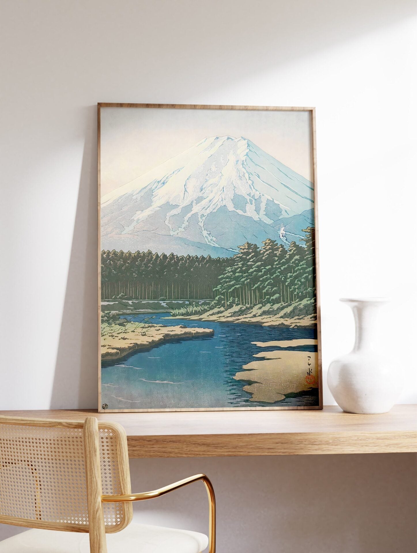 Mt. Fuji from Oshino Poster, Japanese Print