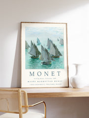 Fishing Boats, Calm Sea Poster by Claude Monet, Claude Monet Print