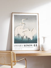 Egrets in the Snow Poster by Ohara Koson, Ohara Koson Print