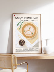 Japanese Dumplings Poster, Japanese Food Print