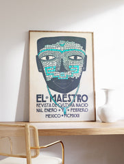 Mexican Face Poster, Traditional Mexican Print