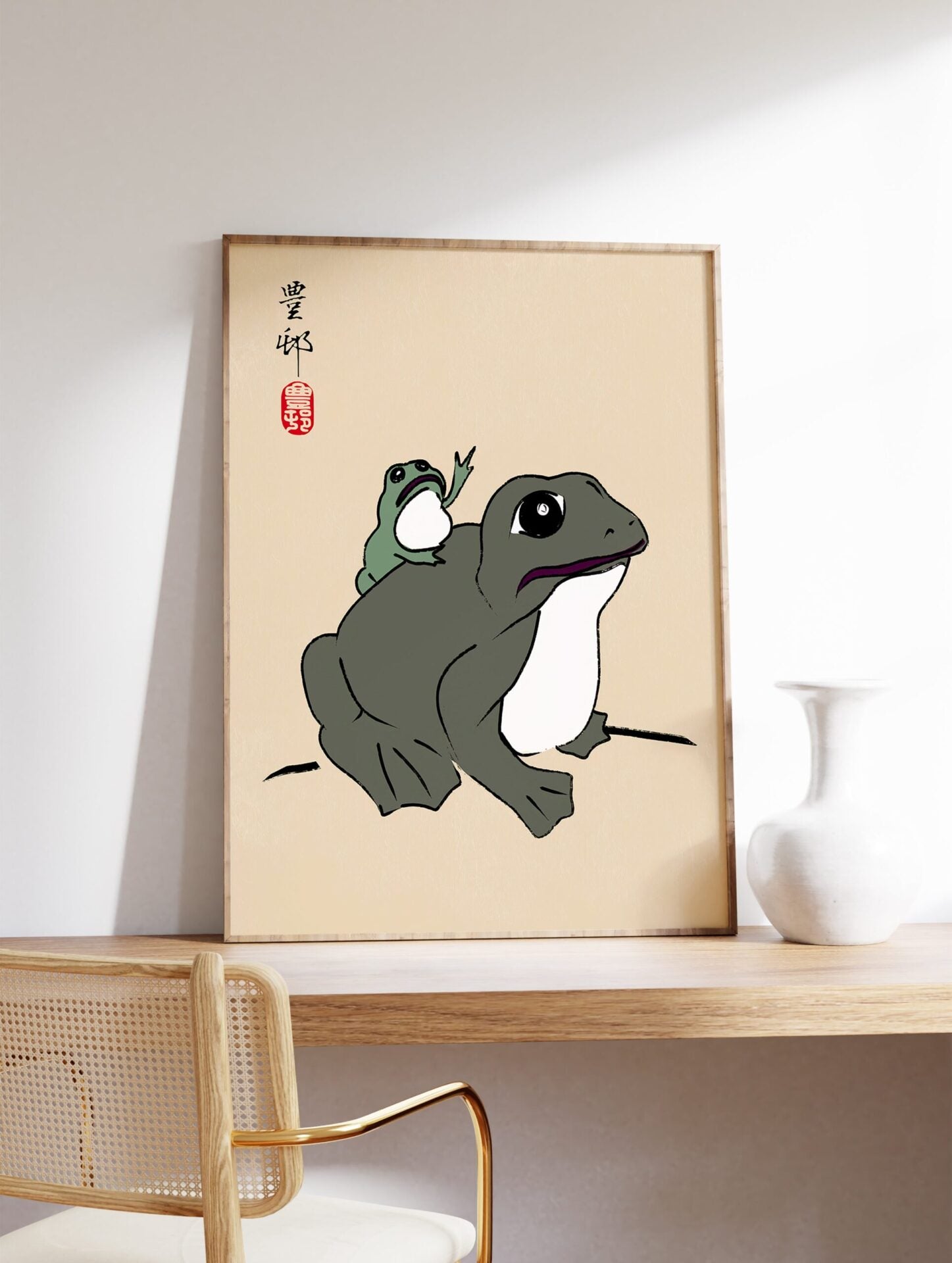 Japanese Frog Poster by Matsumoto Hoji, Matsumoto Hoji Print