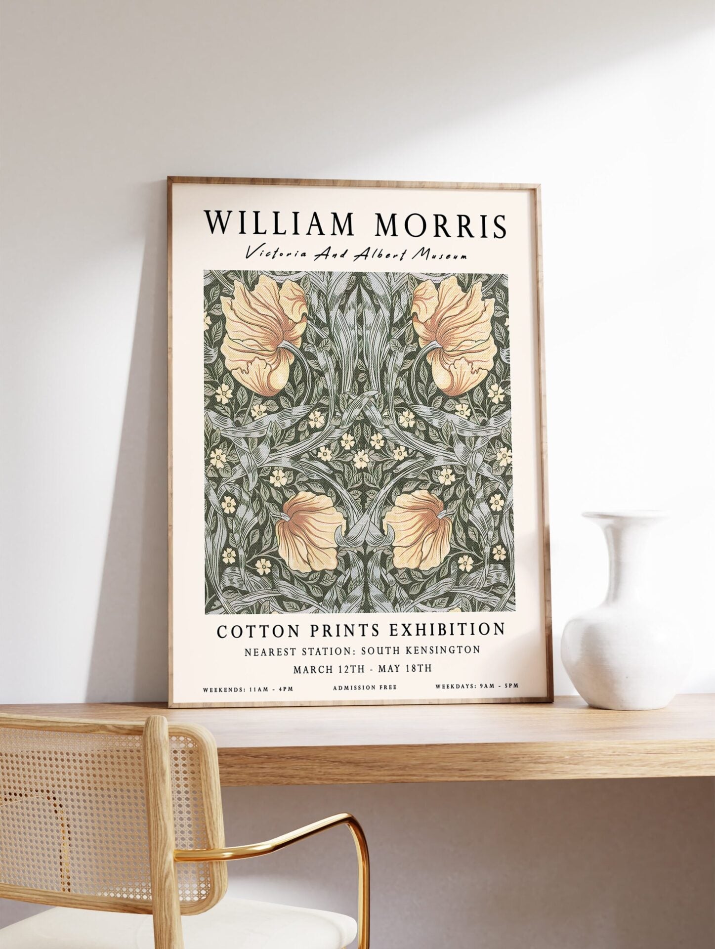 William Morris Exhibition Poster, William Morris Print