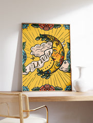 Mexican Moon Poster, Mexican Spiritual Print