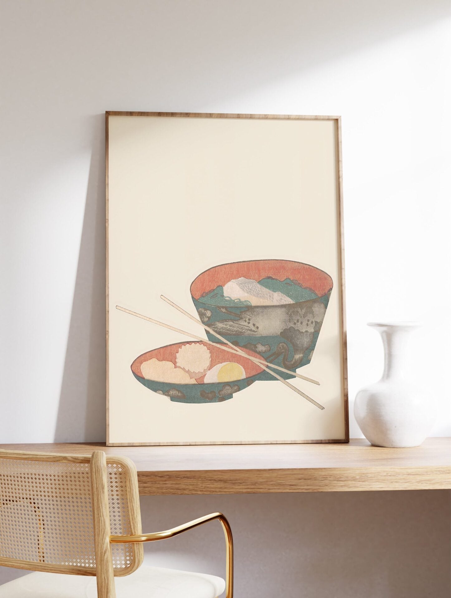 Japanese Ramen Poster, Minimalist Japanese Food Print