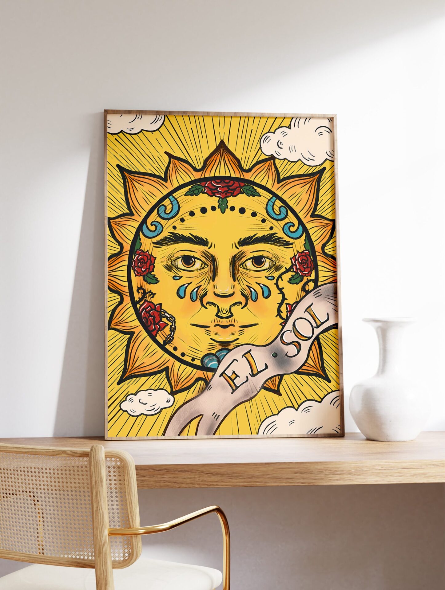 Mexican Sun Poster, El. Sol Mexican Print