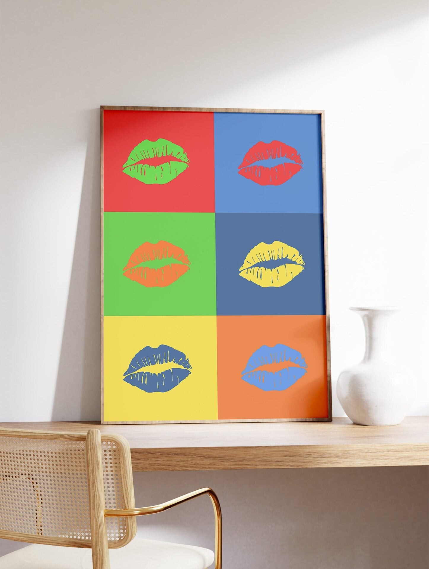 Lips Pop Art Poster, Lips Print