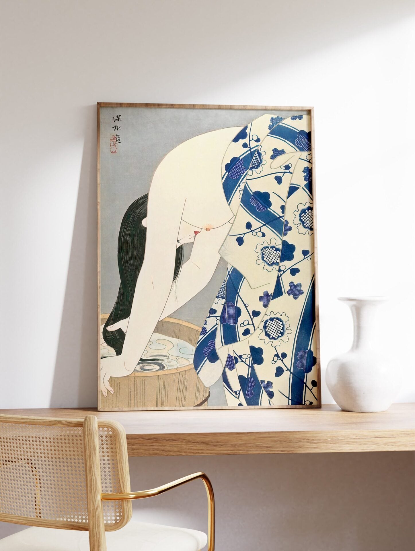 Washing the Hair Poster by Ito Shinsui, Ito Shinsui Print