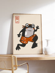 Japanese Frog Poster, Matsumoto Hoji Japanese Frog Print