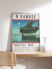 Kankai Pavilion at Wakura Beach Poster by Kawase Hasui, Kawase Hasui Print