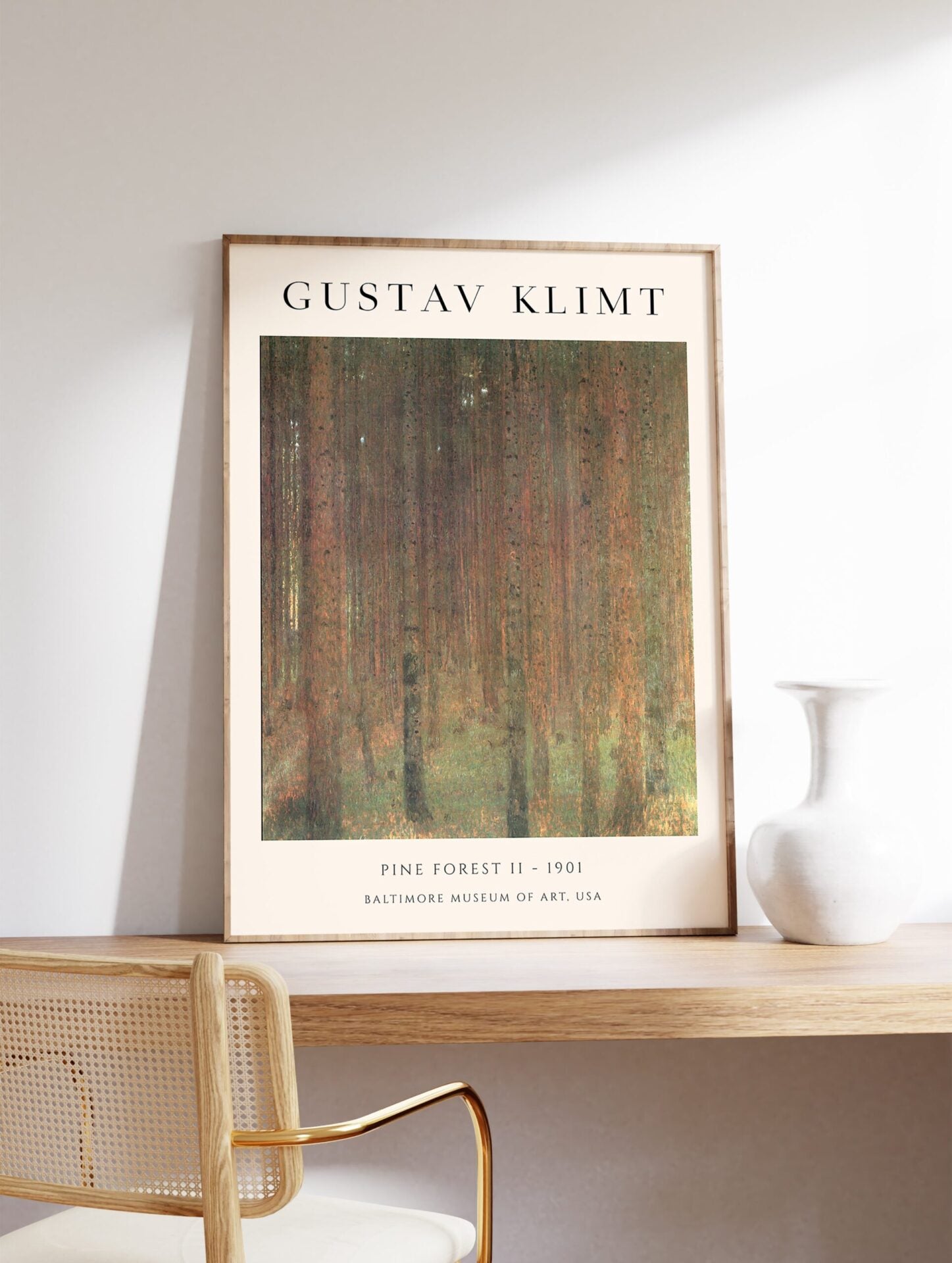 Pine Forest Poster by Gustav Klimt, Gustav Klimt Print