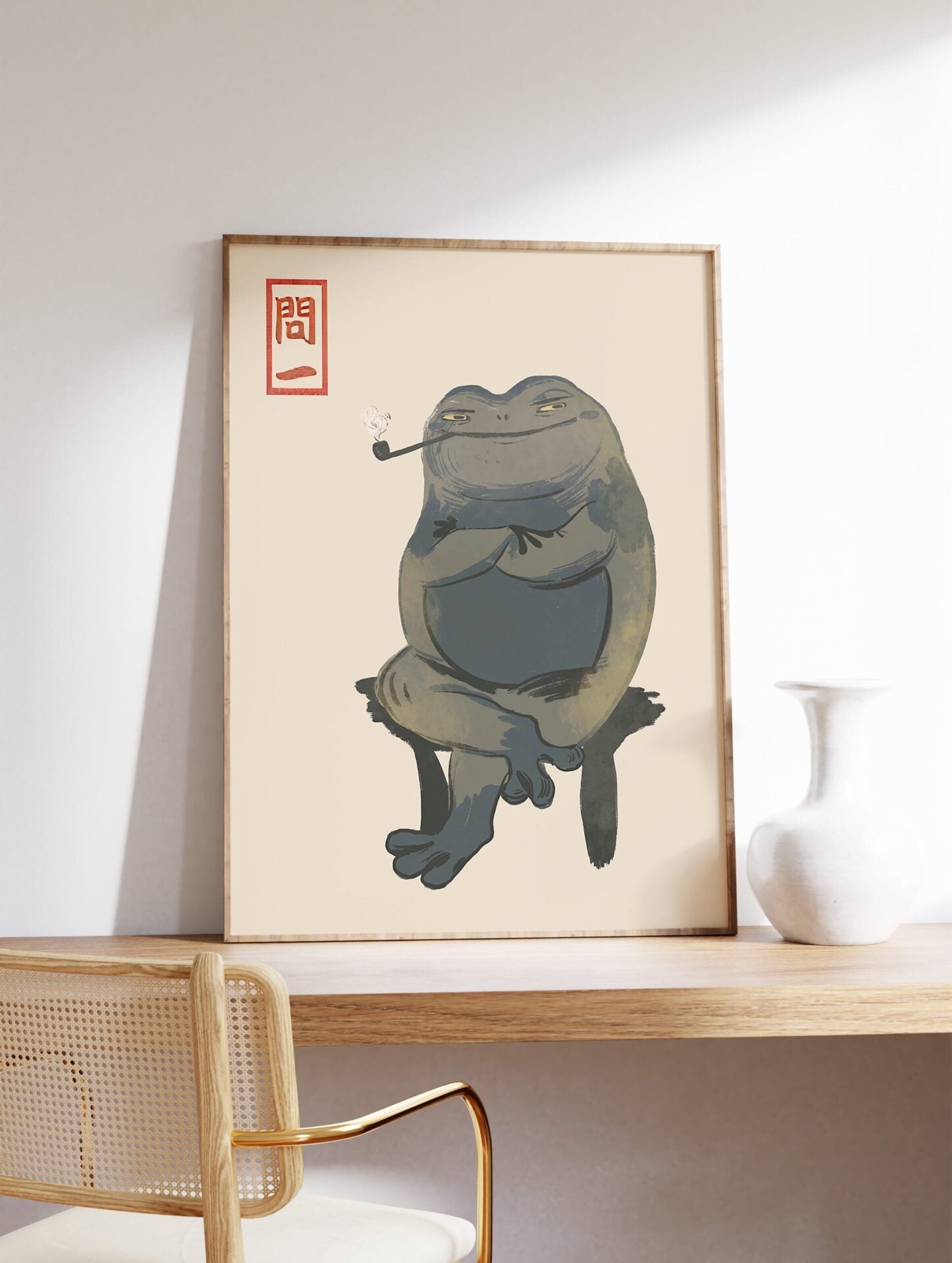 Vintage Japanese Frog Posterby Matsumoto Hoji, Matsumoto Hoji Print