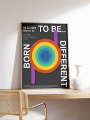 To Be Born Different Typography Poster, Typography Print