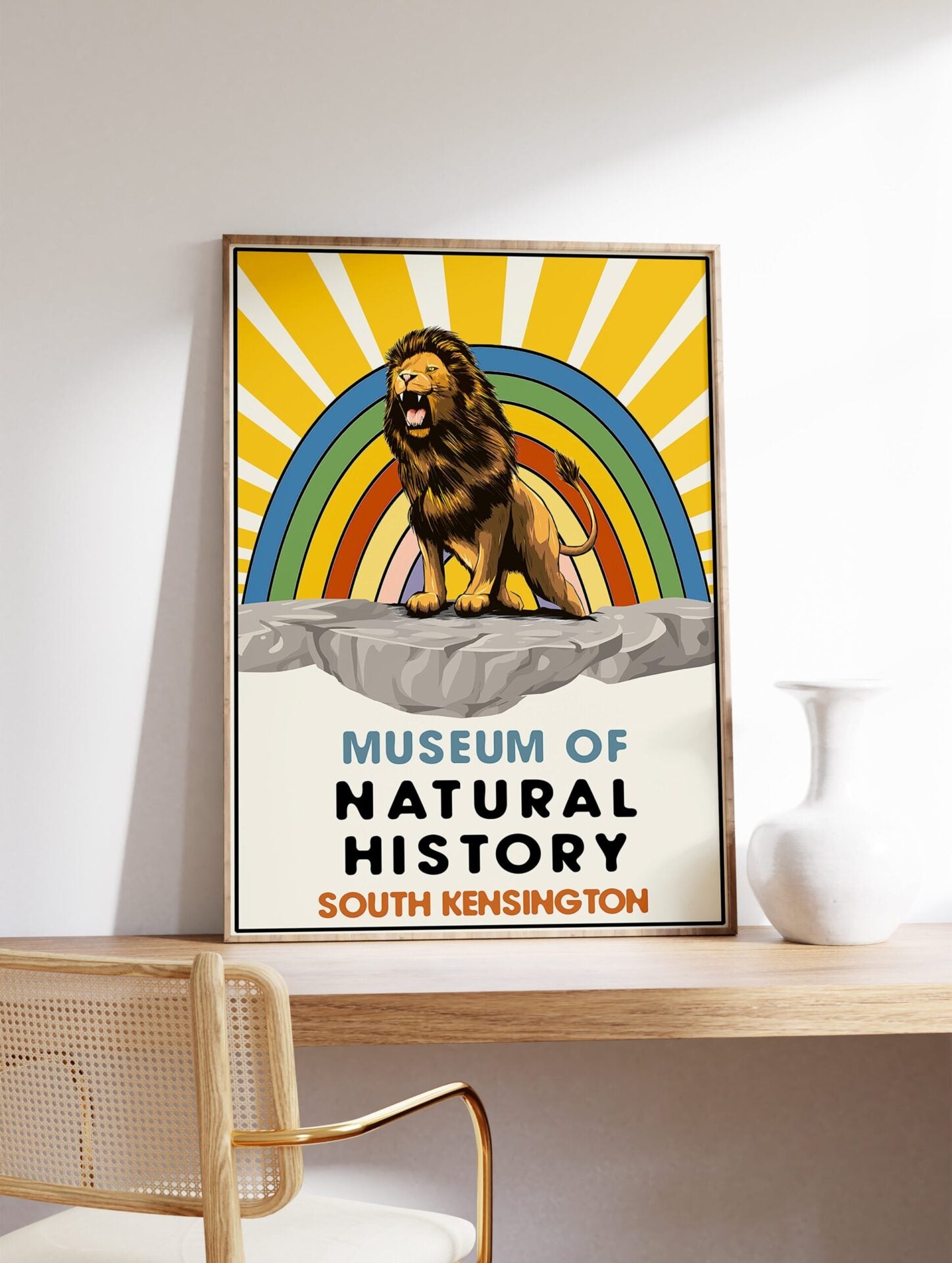 Museum of Natural History Lion Poster, Animal Print