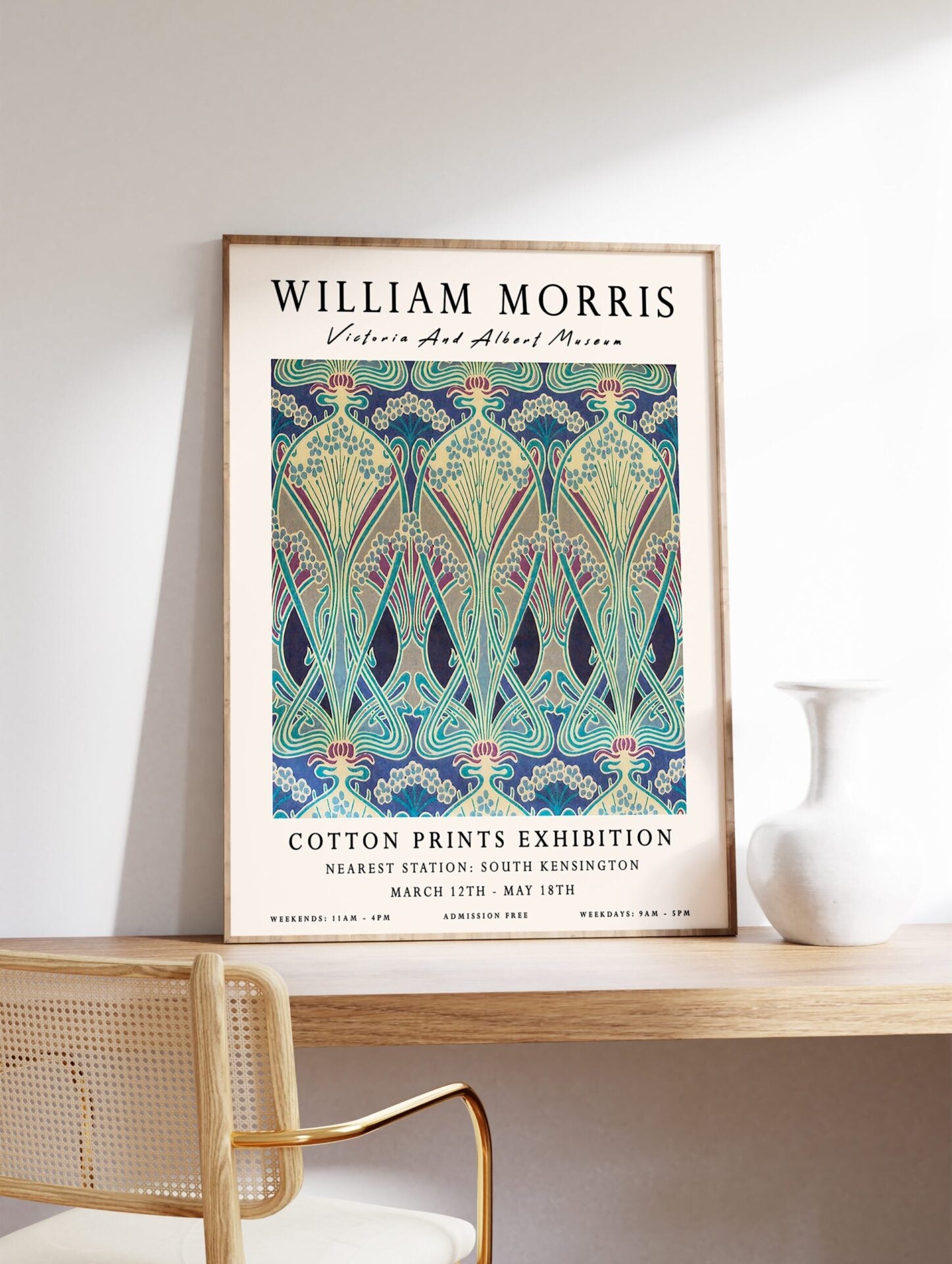 William Morris Exhibition Poster, William Morris Print