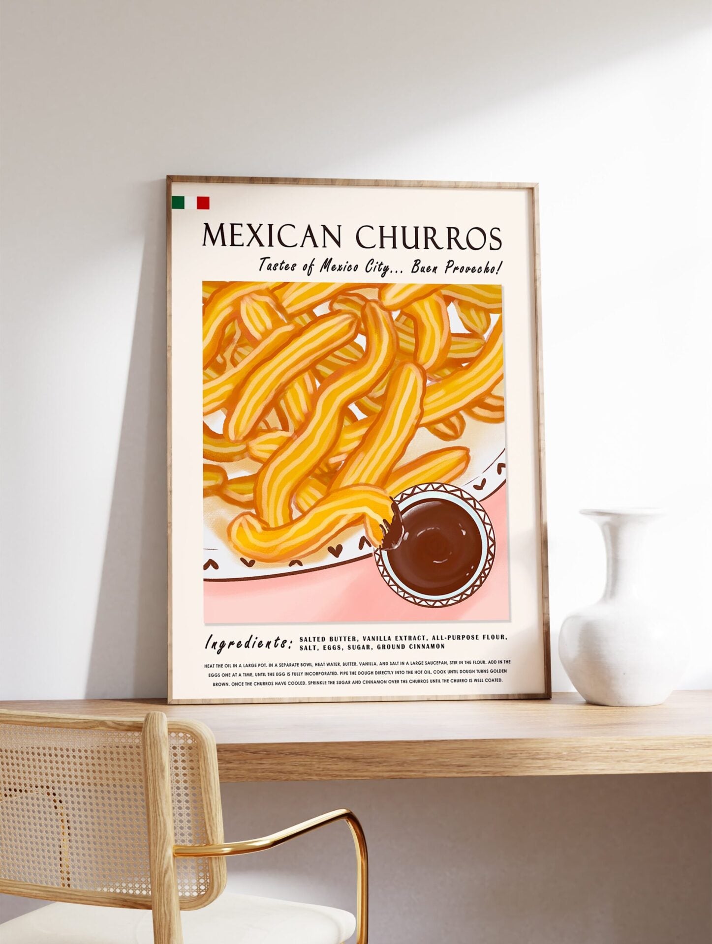 Mexican Churros Poster, Mexican Food Print