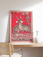 Japanese Deer Poster, Japanese Animal Print