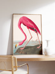 Vintage Flamingo Poster, Pink Flamingo Print