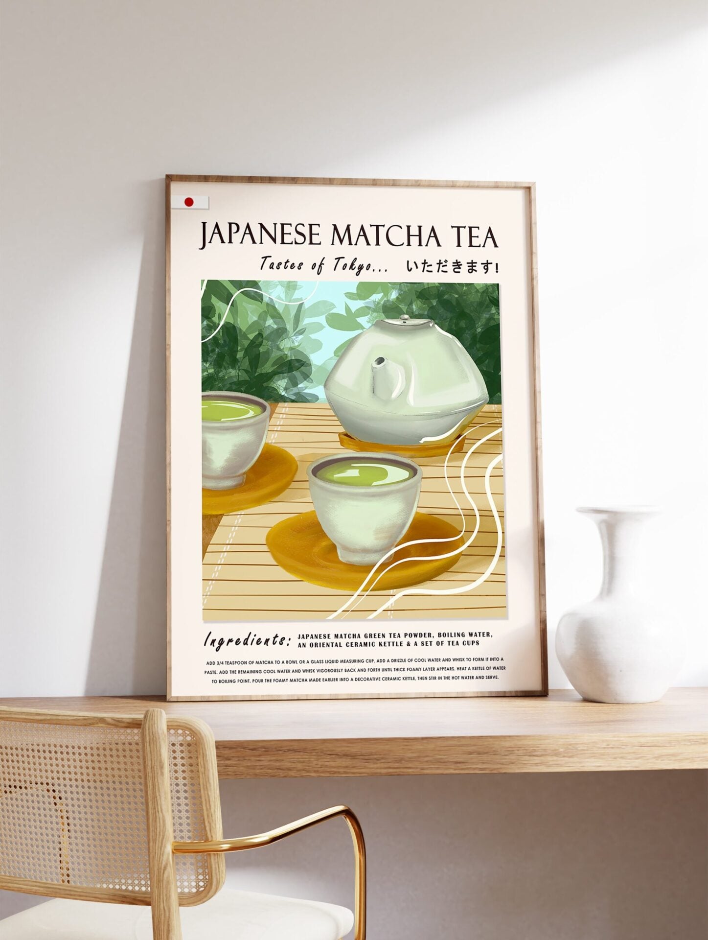 Matcha Tea Poster, Japanese Drink Print