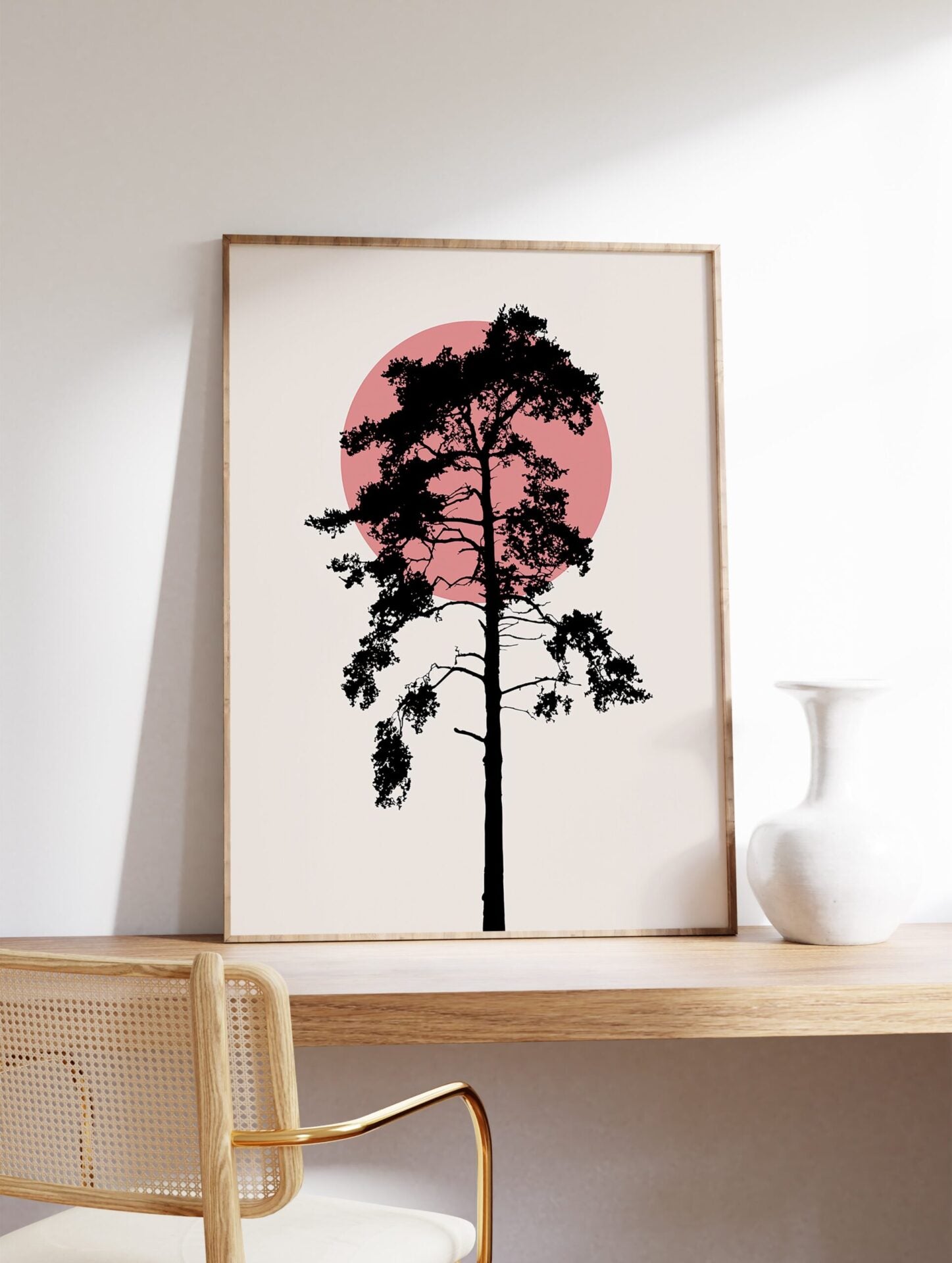 Minimalist Pine Tree Poster, Tree Print