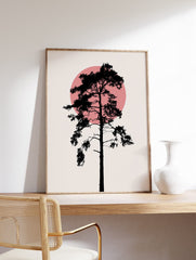 Minimalist Pine Tree Poster, Tree Print